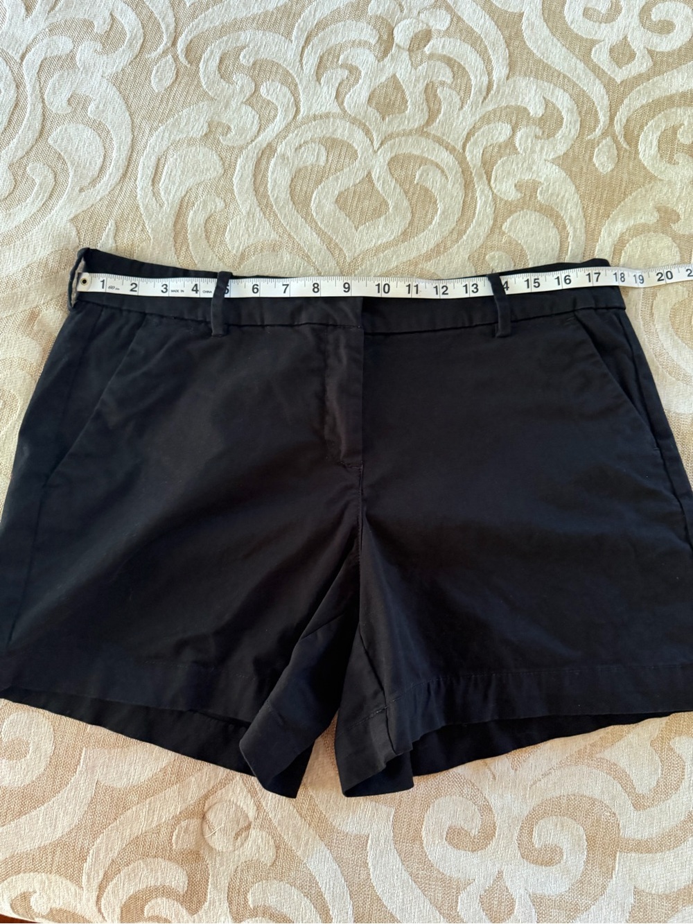 Nautica Black Chino Shorts Size 12 Cotton Stretch Flat Front Classic - Picture 7 of 15